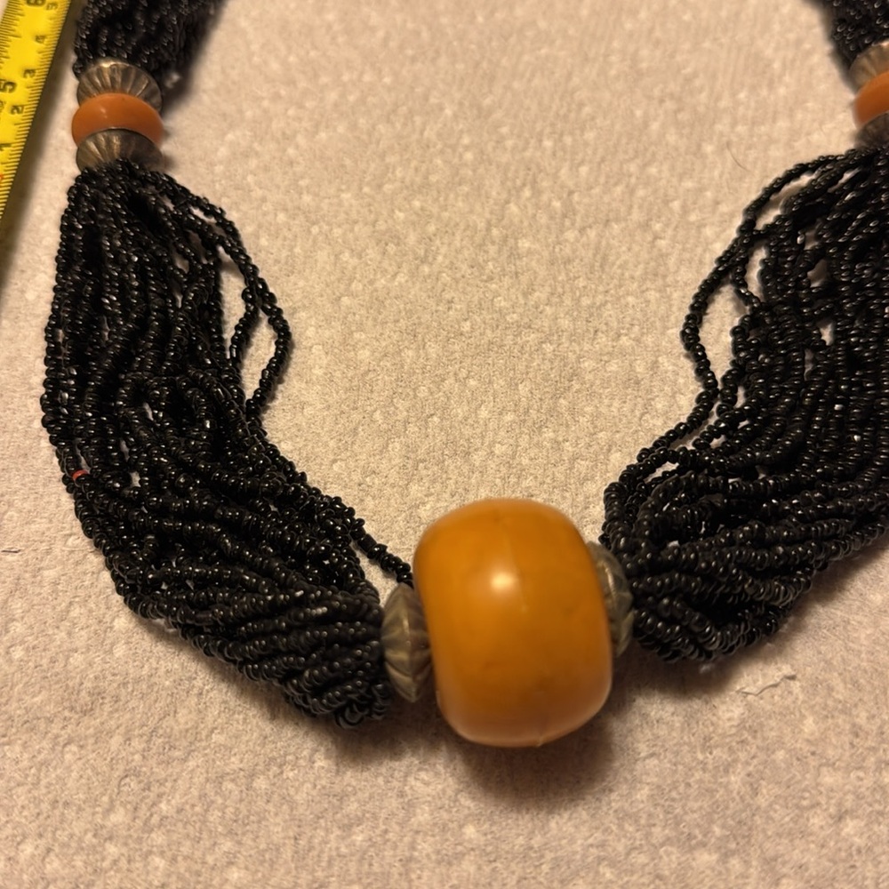 Indian Multi Strands Beaded Statement Necklace In… - image 2